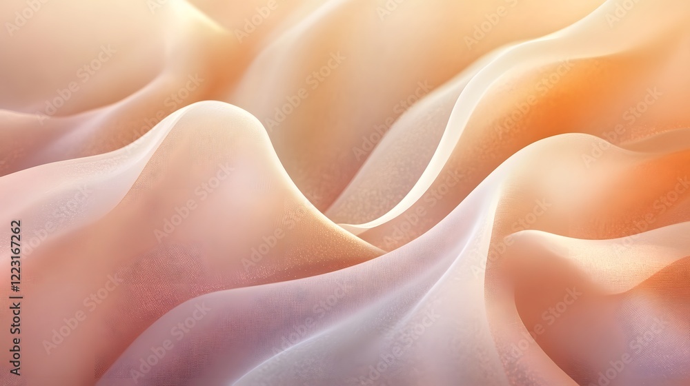 Poster serene and soothing abstract gradients with delicate light patterns in neutral tones create a tranqu