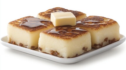 Delicious Buttery Syrup Drizzled Mini Pancakes Breakfast Treat