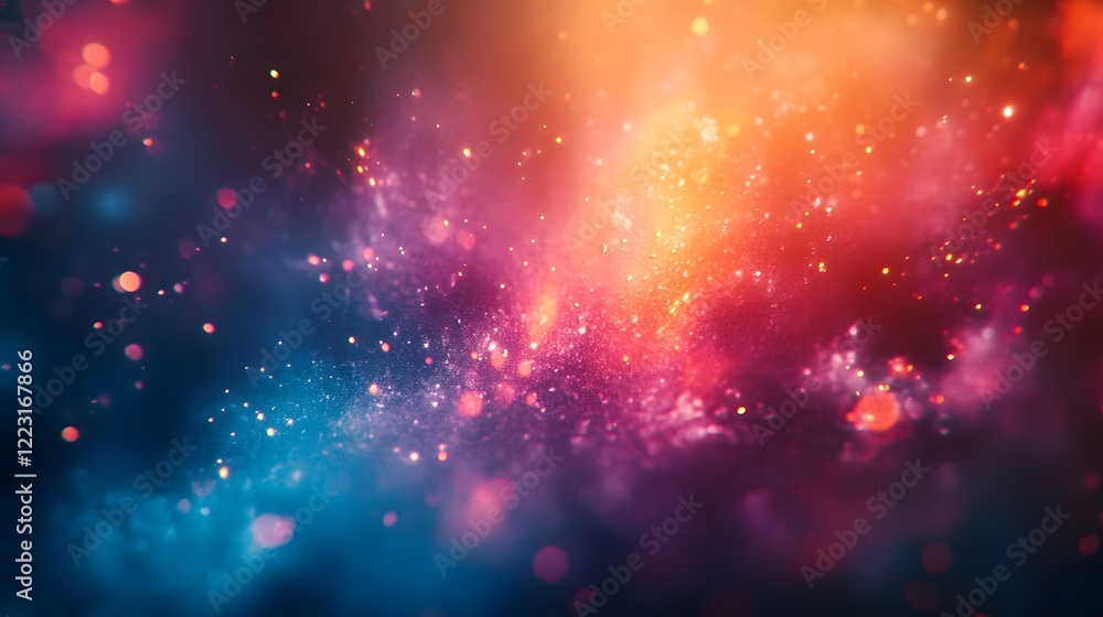 Poster elegant ethereal bokeh glow featuring a mesmerizing display of colorful lights dreamy bright tones a