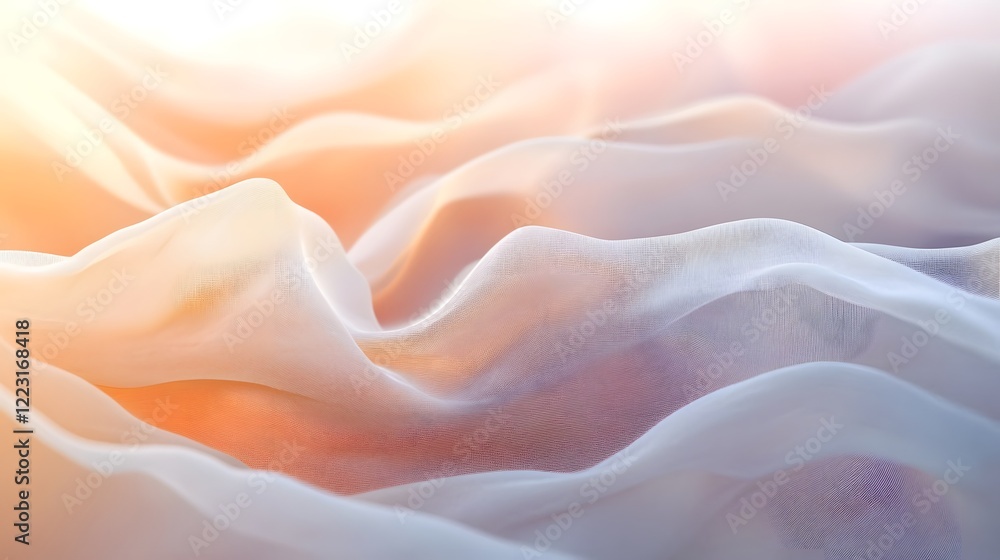 Poster peaceful and soothing gradient patterns with soft neutral tones and a harmonious modern aesthetic de