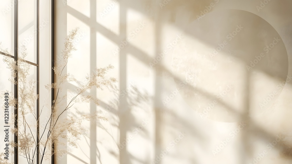 Poster delicate and subtle natural gradients featuring soft light tones neutral abstract patterns and a mod