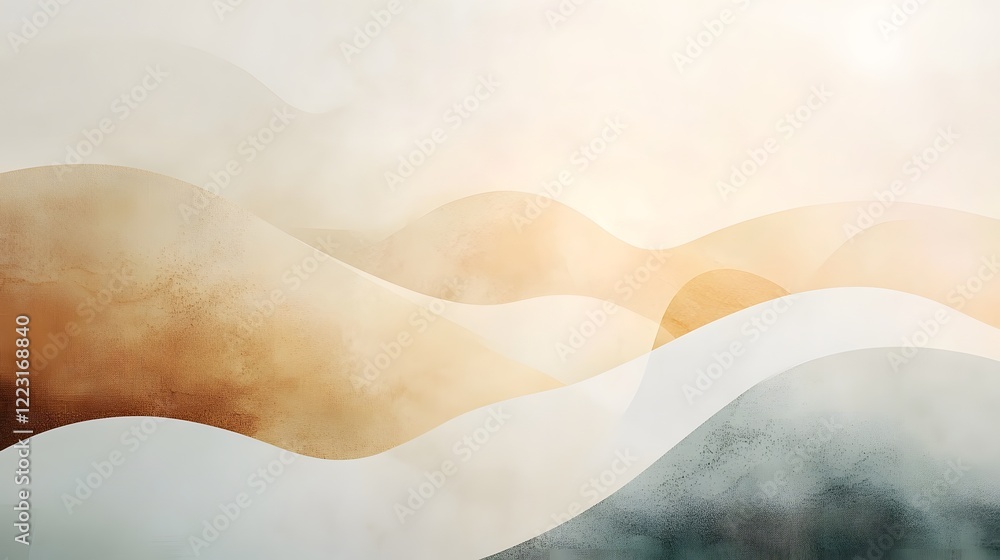 Aufkleber tranquil abstract gradient landscape with soft tones and harmonious design serene and minimalist dig