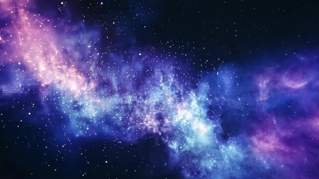 celestial deep space blue light glowing in dark background