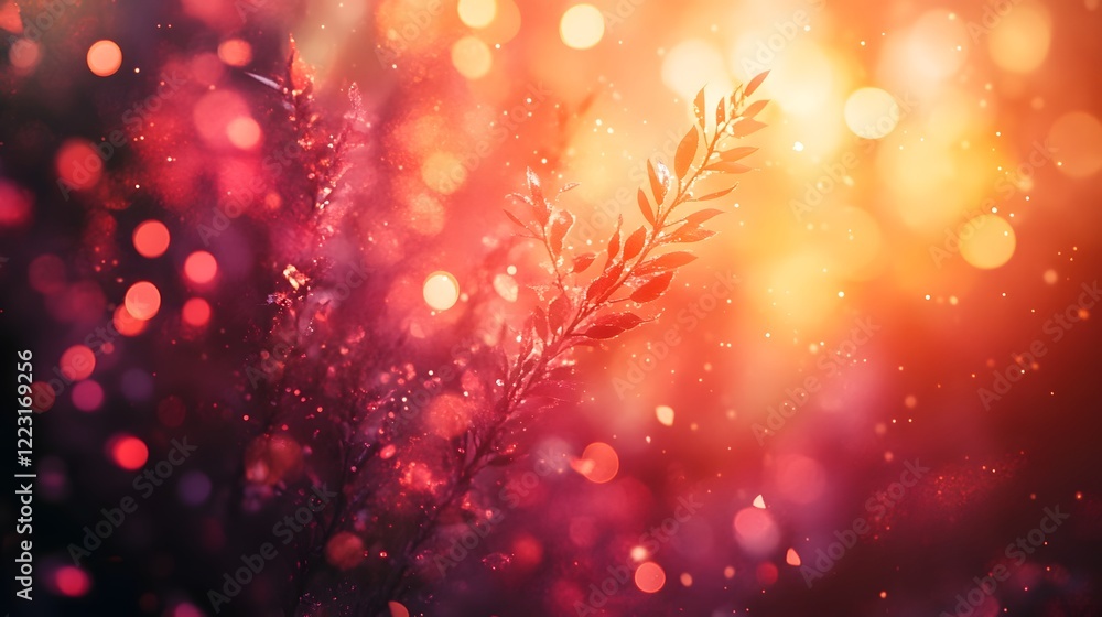 Poster ethereal bokeh glow featuring bright colorful lights dreamy layers and a subtle modern aesthetic wit