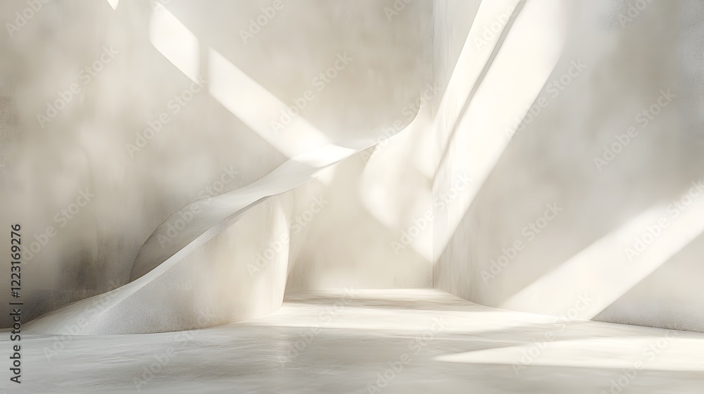 Poster tranquil light gradient blending abstract neutral tones with gentle patterns and a modern aesthetic 