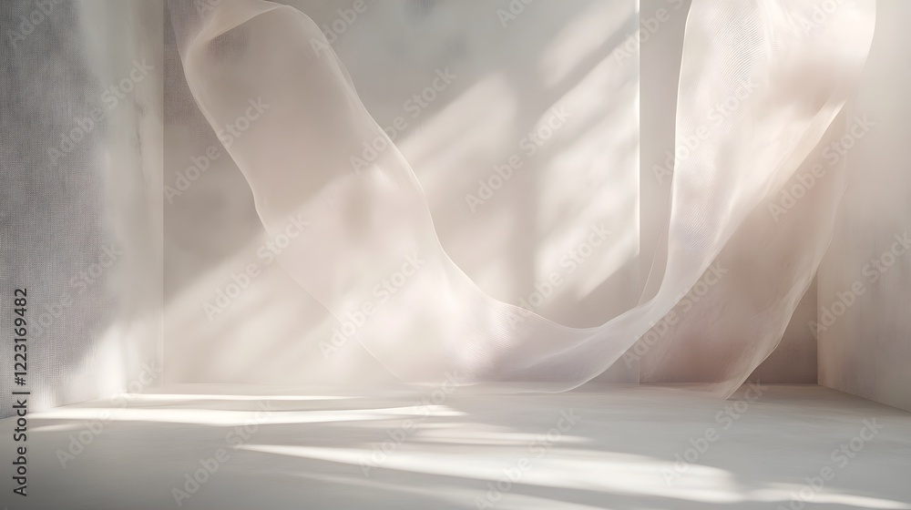 Poster muted abstract gradients with soft natural patterns and gentle tones create an ethereal shimmering a