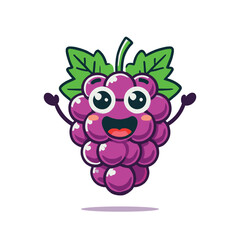 Fun Cartoon Wine Character Illustration in white background