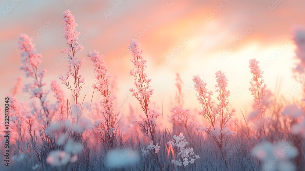 Poster tranquil gradient landscape with soft light patterns neutral abstract tones and a modern harmonious 