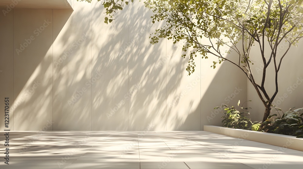 Aufkleber serene shadow patterns with gentle gradients harmonious light and a soothing abstract aesthetic in a