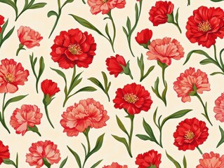 red carnations Pattern 
