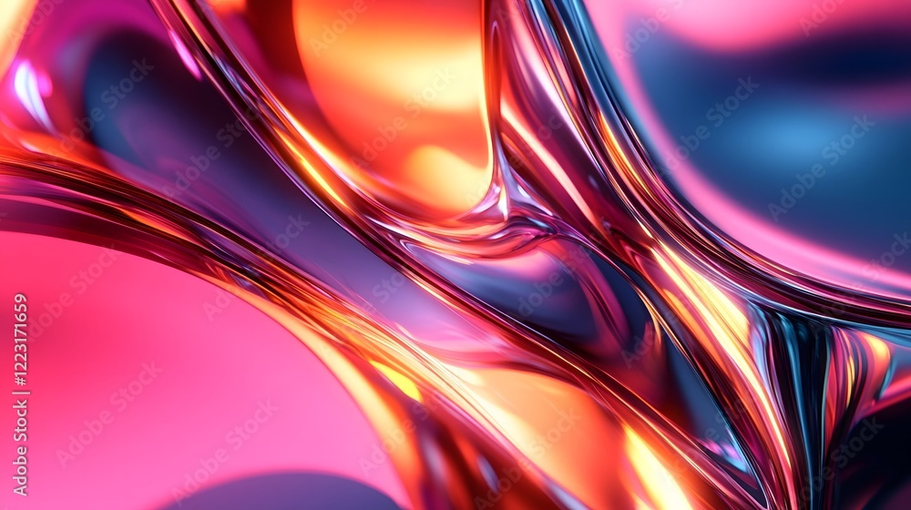 Poster mesmerizing abstract background with smooth and seamless gradient transitions vibrant and bold color