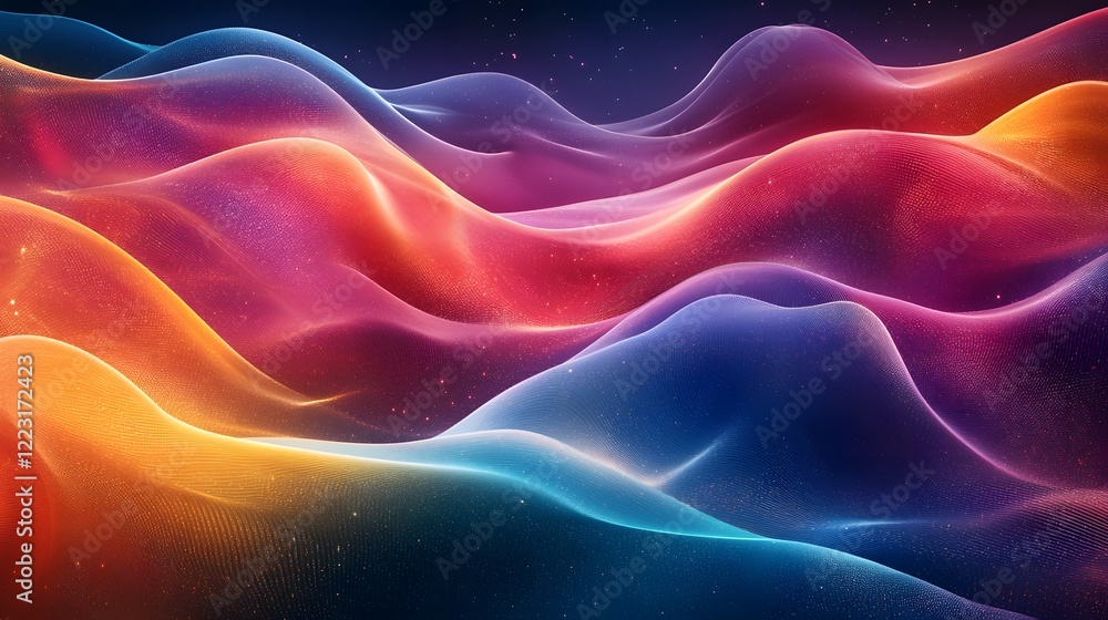 Aufkleber mesmerizing abstract design featuring vibrant colorful lightspeed rays set against a backdrop of smo