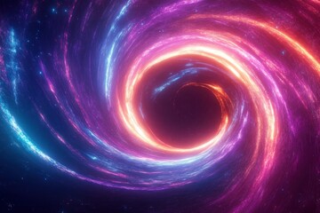 Obraz premium Colorful Abstract Swirling Galaxy with Cosmic Energy and Light
