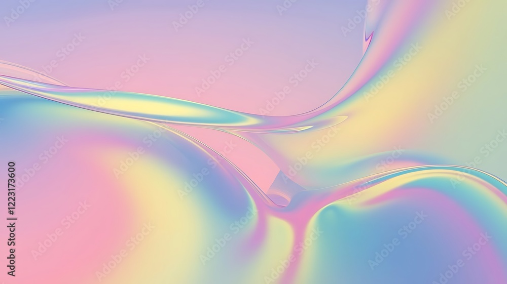 Poster abstract pastel waves background with smooth flowing lines and gradient colors suitable for business