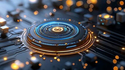 Exploring technology innovations through abstract circuitry art in a digital landscape showcasing light and detail for futuristic inspiration