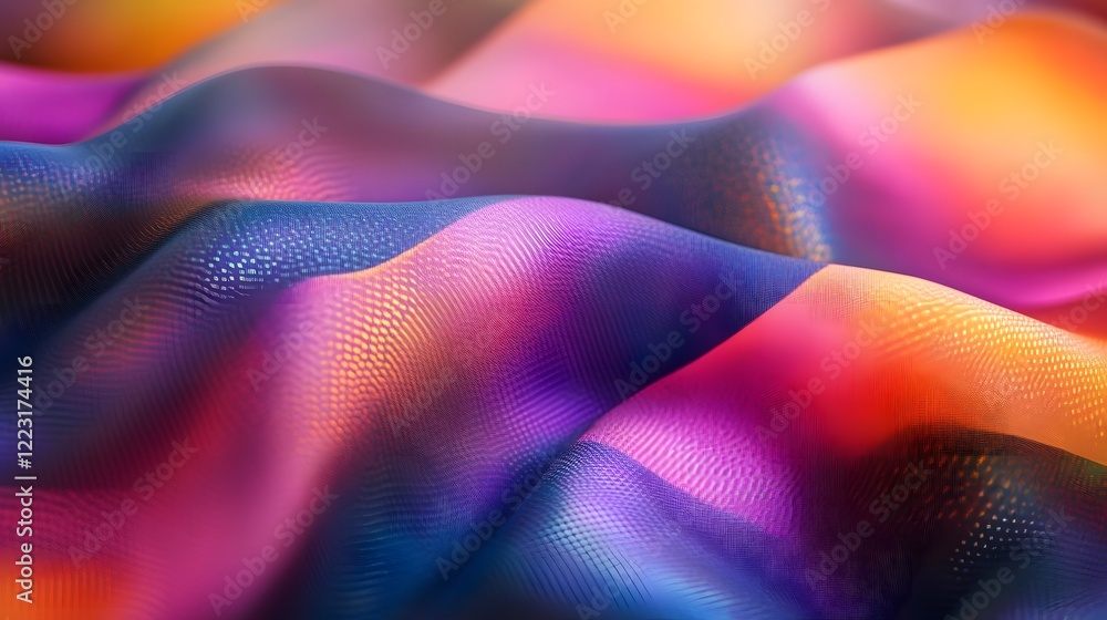 Poster visually striking and captivating abstract pattern with vibrant dynamic and colorful blended shimmer