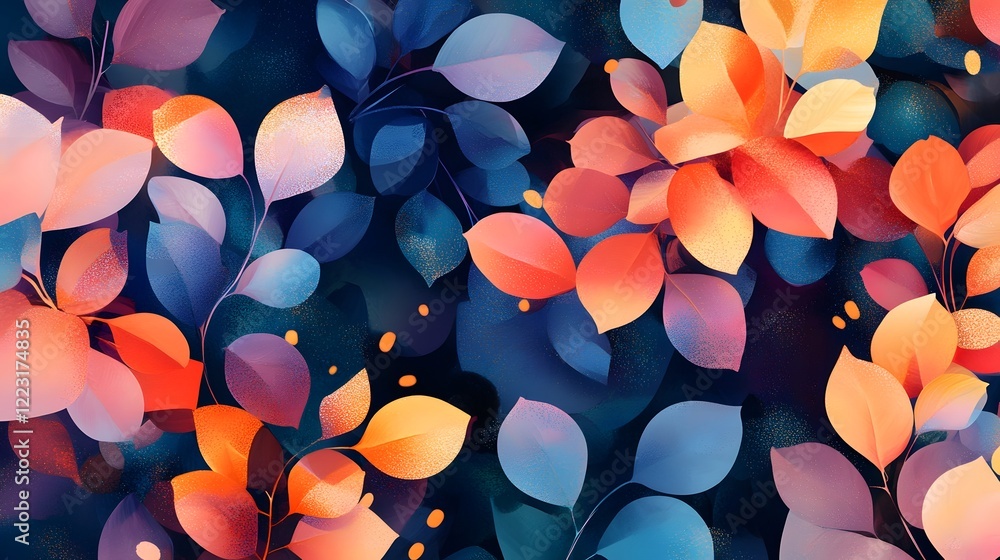 Poster a dynamic and captivating digital artwork featuring a layered confetti burst in a vibrant spectrum o