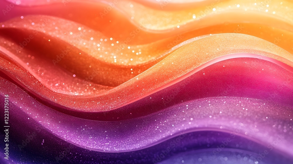 Poster vibrant gradient layers in a captivating festive composition with shimmering metallic tones playful 