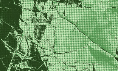 Grunge abstract texture, cracked green canvas, abstract vector illustration.