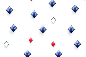 Abstract pattern of colorful diamonds on a white background, creating a vibrant design