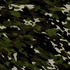 camouflage texture, dark green background, protective print, army design, stylish pattern for uniform