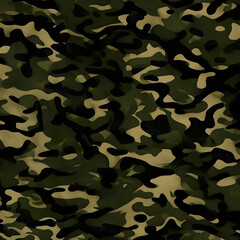 Naklejka premium camouflage texture, dark green background, protective print, army design, stylish pattern for uniform