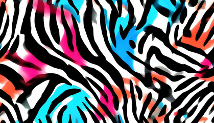 Fototapeta premium zebra, wool pattern texture, color design, stylish print, black white, modern print for fabric