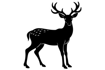 Black Deer Silhouette SVG, PNG, EPS, AI, and PSD Files – Download High-Quality Vectors