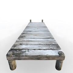 Fototapeta premium Wooden Dock Stretching into a Calm Expansive Body of Water