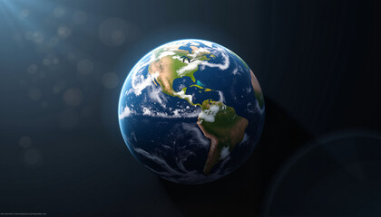 Fototapeta premium Detailed view of Earth’s atmosphere from space, cosmic beauty