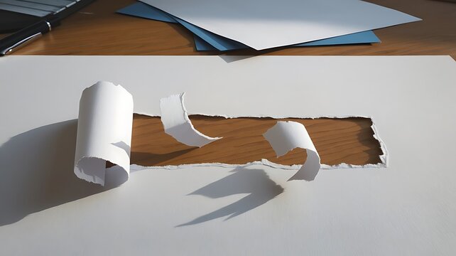 Torn Paper Reveals Hidden Background for creative business use to show your ideas