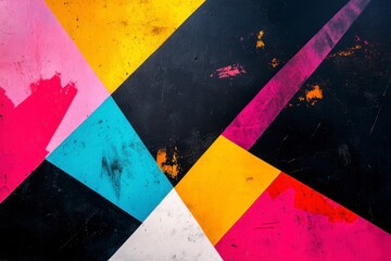 Naklejka premium Abstract Colorful Background with Geometric Shapes and Textures