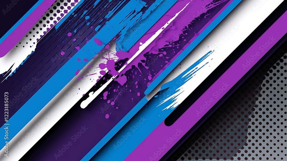 Poster modern abstract background with diagonal lines and splatter paint effect for business use