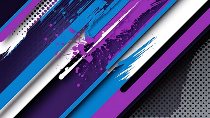 Modern Abstract Background with Diagonal Lines and Splatter Paint Effect for Business Use