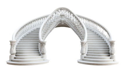 old stone arch isolated on white background