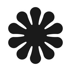 Metaball Sunshine Circle Shape Silhouette Icon