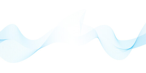 Abstract vector background with blue wavy lines. Blue wave background. Blue lines vector illustration. Curved wave. Abstract wave element.	