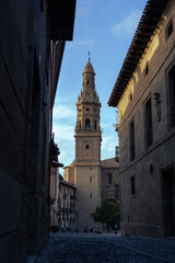Tower of the chuch of Assumption of blessed Mary in Briones (Rioja, Spain)