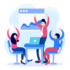 Illustration vector graphic cartoon character of finance