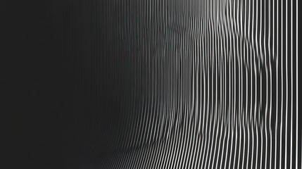 Abstract image featuring wavy black and white lines creating a sense of depth and movement.