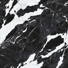 High-contrast seamless black and white marble texture ideal for backgrounds and design projects