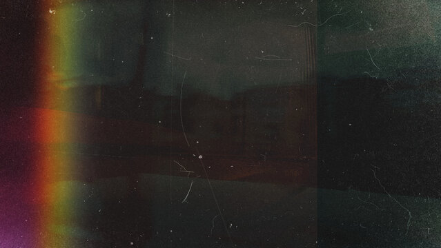 Fototapeta film noise texture and background, old film frame from analog retro film roll, photo texture with grain and scratches for vintage effect with damaged film burn look