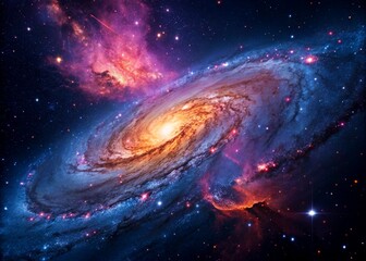 Obraz premium Planets, stars and galaxies in outer space showing the beauty of space exploration