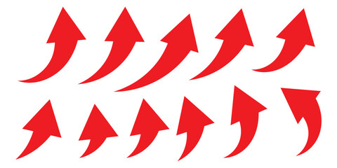 Black arrows set. Curved arrows. Arrow sign. Flat style icons.