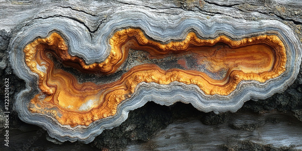 Poster unique geological formation with vibrant colors and intricate patterns found in natural setting