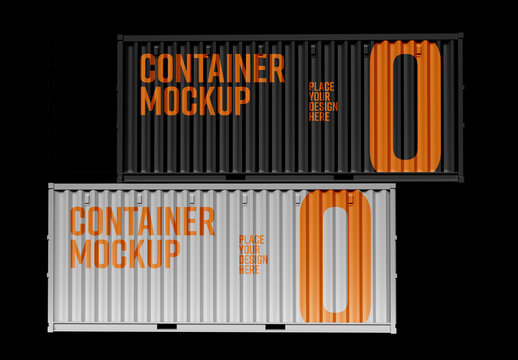 Shipping Container Mockup: Perfect for Branding, Logistics, and Industrial Design Projects