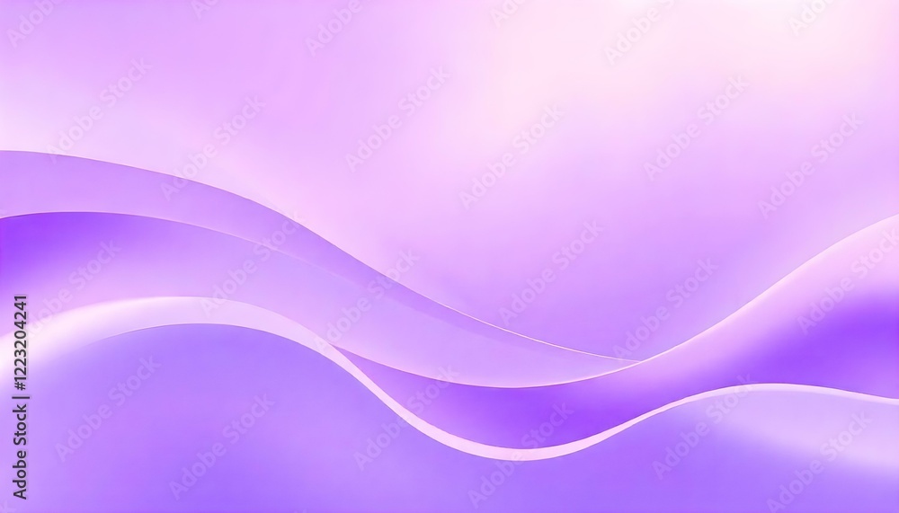 Aufkleber An abstract lavender and purple background featuring smooth, flowing lines and gentle waves. The soft gradient transitions create a serene and elegant visual effect