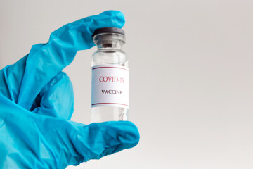 Development and creation of a coronavirus vaccine COVID-19 .Coronavirus Vaccine concept in hand of...