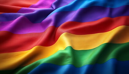 Colorful pride flag fabric texture.