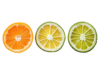 Isolated Citrus Fruit Trio